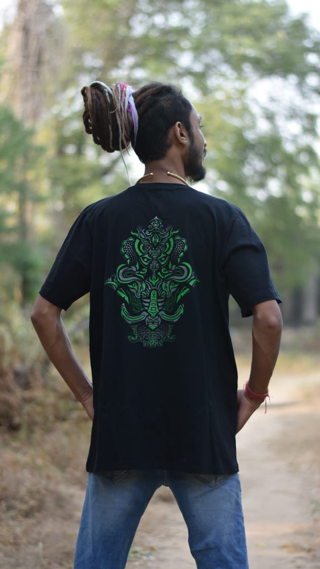 Glow in Dark T-Shirt - {EMPIRE SHIELD} Psychedelic UV glow Design
