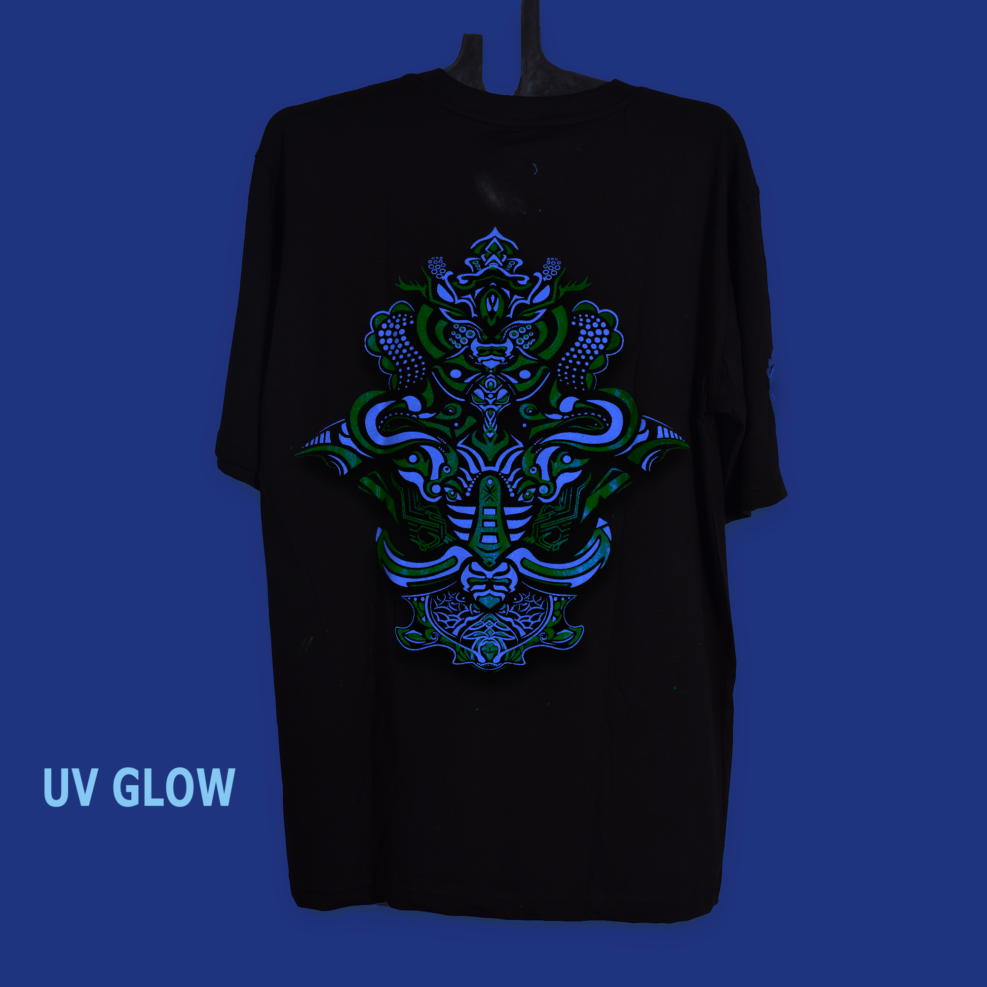 Glow in Dark T-Shirt - {EMPIRE SHIELD} Psychedelic UV glow Design