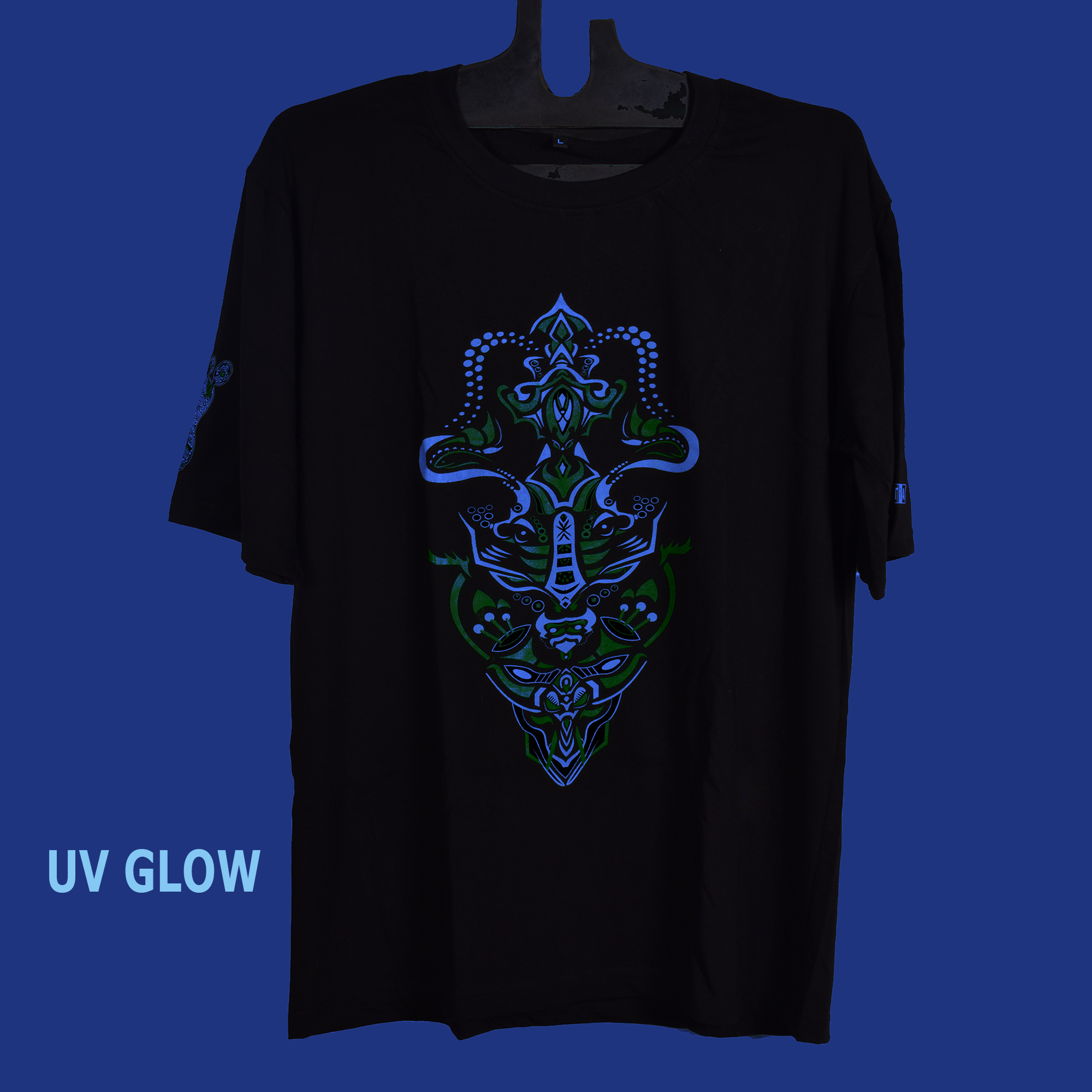 Glow in Dark T-Shirt - {EMPIRE SHIELD} Psychedelic UV glow Design
