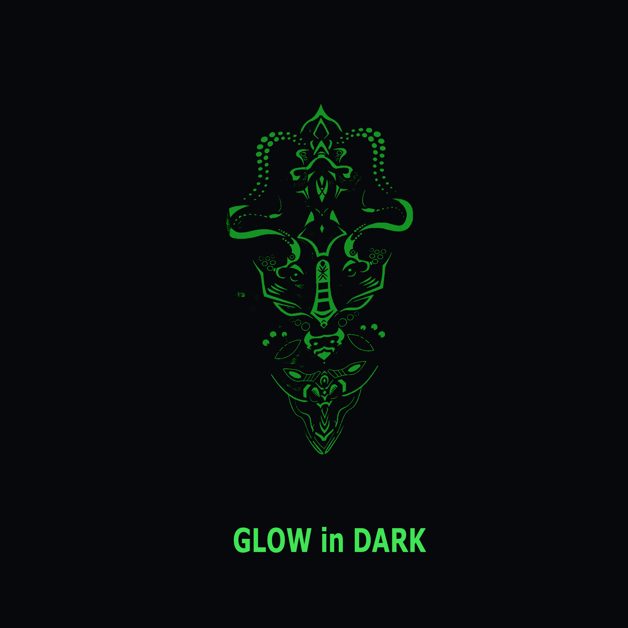 Glow in Dark T-Shirt - {EMPIRE SHIELD} Psychedelic UV glow Design
